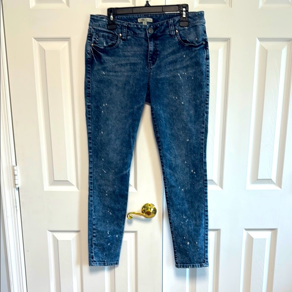 CAbi Women's Distressed Blue Skinny Jeans